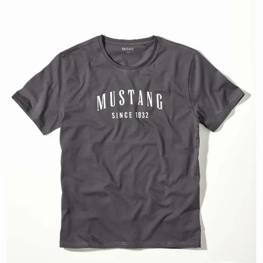 Tmavo šedé pánske tričko LEIF MUSTANG