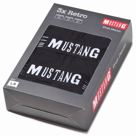Pánske trojbalenie boxeriek Tyler Sport - čierne MUSTANG