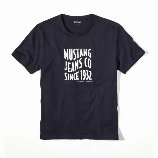 Tmavomodré tričko Mustang s historickým logom “Since 1932” MUSTANG